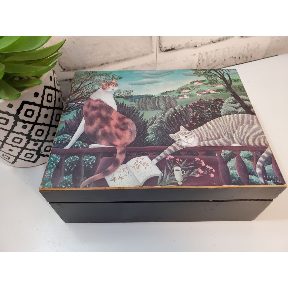 Vintage Cats Sankyo Music Jewelry Box (A12)